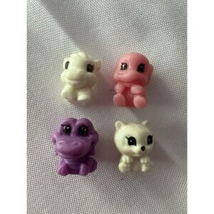 Squinkies Mini Figures Lot Of 4 Bear, Alligator, Elephant Horse Authentic Hasbro